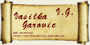 Vasilka Garović vizit kartica